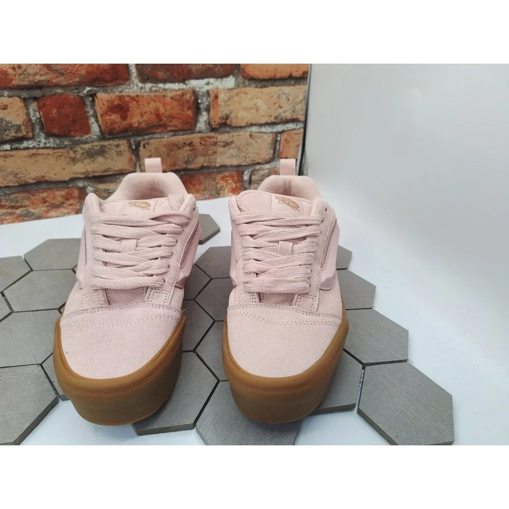 New Vans Knu Stack Rose Gum Sneakers Women Sz 5.5 / Youth GS 4.0 Platform Lift
